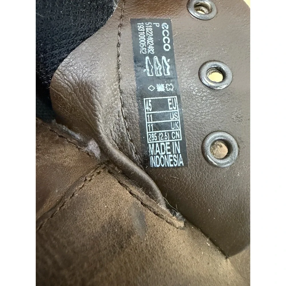 ECCO Men's Gore-Tex Waterproof Brown‎ Leather Chukka Boots EUR 45 US 11-11.5